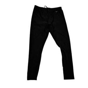 VINTAGE Nike Pants‎ Womens Large Black Mini Swoosh Compression Tights USA